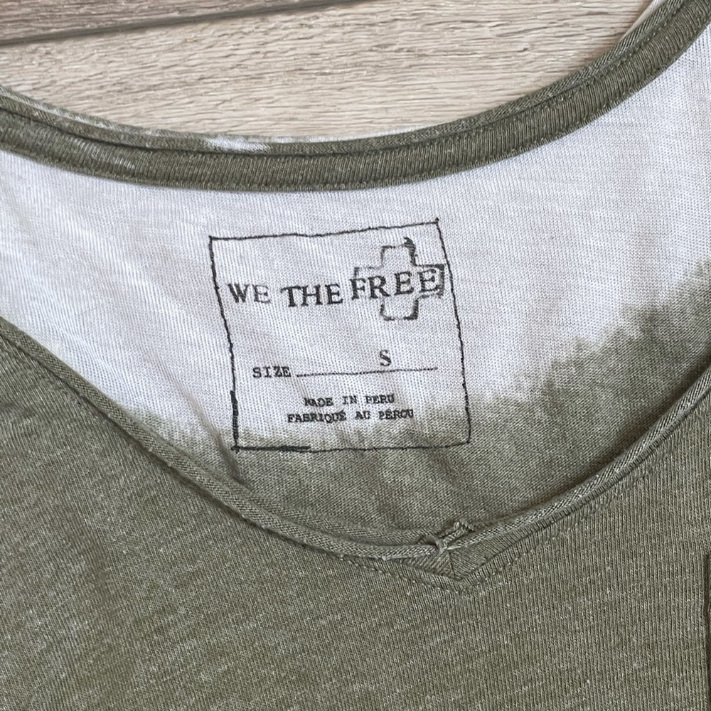 Free people olive green comfy tee - Picture 2 of 4